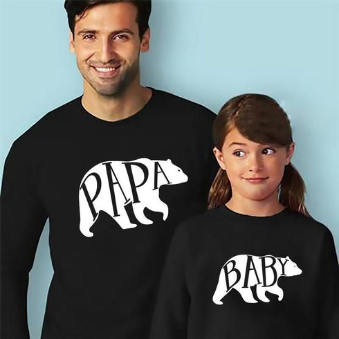 Long-sleeved parent-child sweater